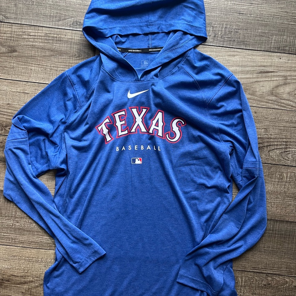 Nike Texas Baseball Blue Hoodie dri fit size large new without tags